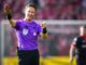 O árbitro Danny Makkeli apita nas semifinais da Liga dos Campeões.