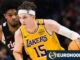 O Lakers perdeu Austin Reaves até o final da temporada regular.