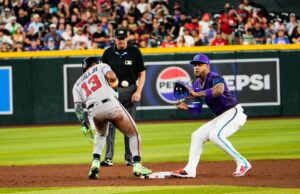 Os Braves acertaram home runs consecutivos no dia 9, esvaziando os Diamondbacks