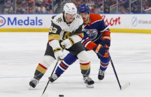 Golden Knights ultrapassa Oilers pela terceira vitória consecutiva.