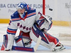 Jonathan Quick perdeu o último jogo da NHL quando os Panthers derrotaram os Rangers.