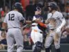 Os Yankees marcaram tarde para abrir um jogo acirrado contra os Astros.