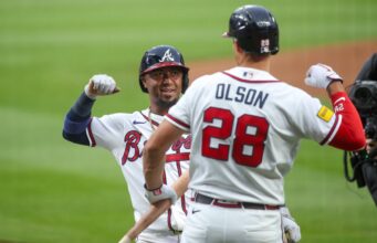 O home run de Matt Olson levantou os Braves sobre os Tigers.