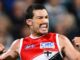 Jack Silvagni deixa escapar suas emoções após chutar o goleiro do St Kilda contra Port Adelaide