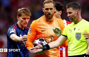 Atlético de Madrid 1-1 Arsenal: Mikel Arteta ‘desculpa’ com os dirigentes