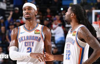 NBA: O Oklahoma City Thunder ocupa o primeiro lugar na Conferência Oeste.