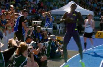 Gut Gut vence Usain Bolt na histórica vitória dos 200m no Campeonato Australiano