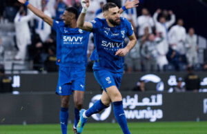 O hat-trick de Benzema manteve vivas as esperanças do Al-Hilal no campeonato