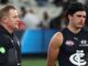 A executiva-chefe da AFL, Laura Kane, está assumindo o cargo enquanto aumenta a pressão sobre o Carlton Blues para explicar por que Elijah Hollands está em campo.