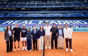 Nadal, Sinner e Swiatek inauguraram quadra de tênis no estádio do Real Madrid