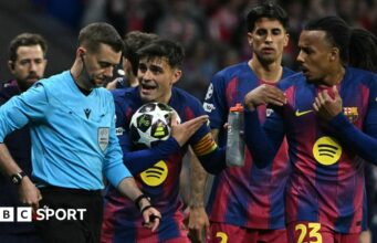 Barcelona diz que ‘erros’ de arbitragem custaram semifinais da Liga dos Campeões