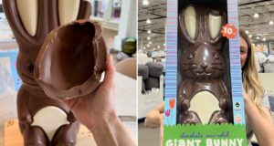 O coelhinho da Páscoa de chocolate de 4,5 quilos da Costco custa US $ 140 e requer um martelo.