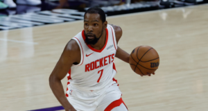 Kevin Durant, do Rockets, perderá o jogo 6 contra o Lakers devido a uma lesão no tornozelo, segundo relatório