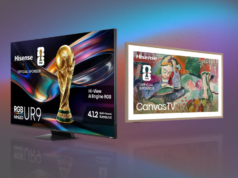 Ganhe uma TV Hisense Canvas de 5 polegadas grátis ao pré-encomendar a TV UR9 RGB