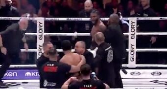 Curto-circuito em Ahoy: Kickboxer Glory continua a lutar depois que o sinal toca.