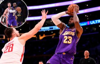 LeBron James derrota Alperen Sengun na derrota no jogo 5