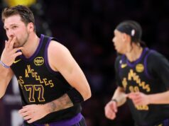 Luka Doncic atingiu a marca de pontuação na partida do Lakers contra o Cavaliers