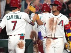 Corbin Carroll entre os especialistas do time da casa da MLB na terça-feira, 19 de maio