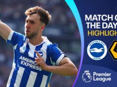 Brighton manteve vivas suas esperanças europeias com uma vitória confortável sobre os Wolves