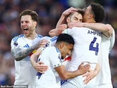 Leeds 3-1 Burnley: Ruthless Whites se aproxima da sobrevivência depois de derrotar visitantes rebaixados e sem técnico