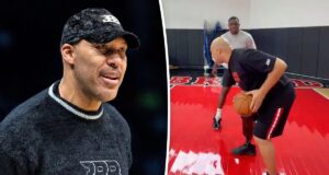 Lavar Ball pratica basquete intenso um ano após amputação da perna