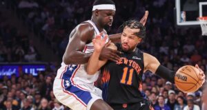 Previsões, probabilidades, spread, linha, tempo de Knicks x 76ers: jogo 3 dos playoffs da NBA de 2026