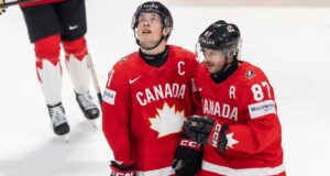 Canadá derrotou a Dinamarca após 4 assistências de Crosby
