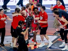 Com Giannis na torcida, o Olympiakos venceu a Euroliga.