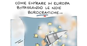 desenho animado Ellekappa: Putin e a Europa