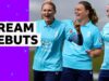 Os estreantes da Inglaterra marcaram o primeiro postigo contra a Nova Zelândia.