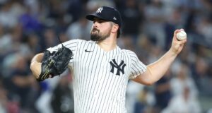 Carlos Rodin voltou ao rodízio dos Yankees contra os Brewers.