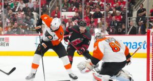 A greve de Taylor Hall na prorrogação colocou o Storm à frente dos Flyers.