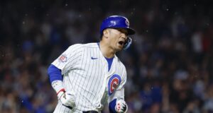 O chute de Michael Conforto leva os Cubs sobre os Reds.