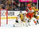 Lucas Dostal, Ducks eliminou os Knights, marcou para empatar a série em 1-1.