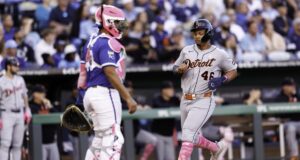 “A embreagem HR de Gage Workman na estreia dos Tigers afunda Royals” .