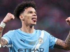 Nico O’Reilly: jogador do Man City com o objetivo de completar a dobradinha da copa