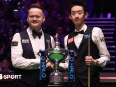 Campeonato Mundial de Snooker 2026: Shaun Murphy e Woozis após a primeira sessão da Final Mundial