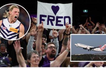 Grande Final As tarifas aéreas de Perth a Melbourne aumentam em mais de US$ 1.000 para a Grande Final conforme regra dos estivadores
