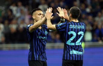 Ele deu uma assistência para comemorar o oitavo título com o Inter de Milão