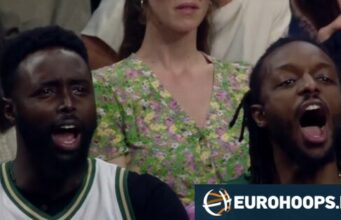 Jerami Grant visita Atenas para apoiar o irmão mais velho Jerian nas semifinais da EuroLeague.