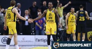 AEK – Aris 102-99: Conseguiu uma partida de “suspense” com o Olympiacos.