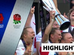A derrotada Inglaterra venceu a França e conquistou seu quinto Grand Slam consecutivo.