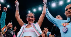 Explodir: Amanda Serrano nocauteia Cheyenne Henson.