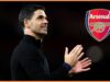 Mikel Arteta comemorou com família e jogadores do Arsenal