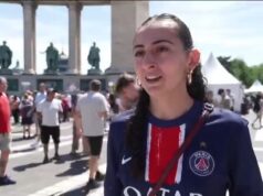 Torcedores do PSG e do Arsenal chegam a Budapeste para a final da Liga dos Campeões