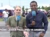 A atmosfera é festiva em Budapeste, com PSG e Arsenal de olho na Liga dos Campeões.