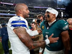 Os Cowboys receberão os Eagles no Dia de Ação de Graças, de acordo com as classificações do NFL Eyes.
