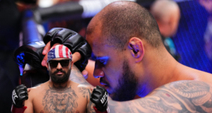 Josh Hockett assa Tilson Teixeira após derrota por nocaute técnico em 39 segundos no UFC Macau