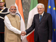 O primeiro-ministro Modi encontrou-se com o presidente italiano Sergio Mattarella em Roma e discutiu o fortalecimento das relações estratégicas entre a Índia e a Itália
