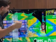 Intruso enlouquece com Neymar ligando e destrói TV com os punhos